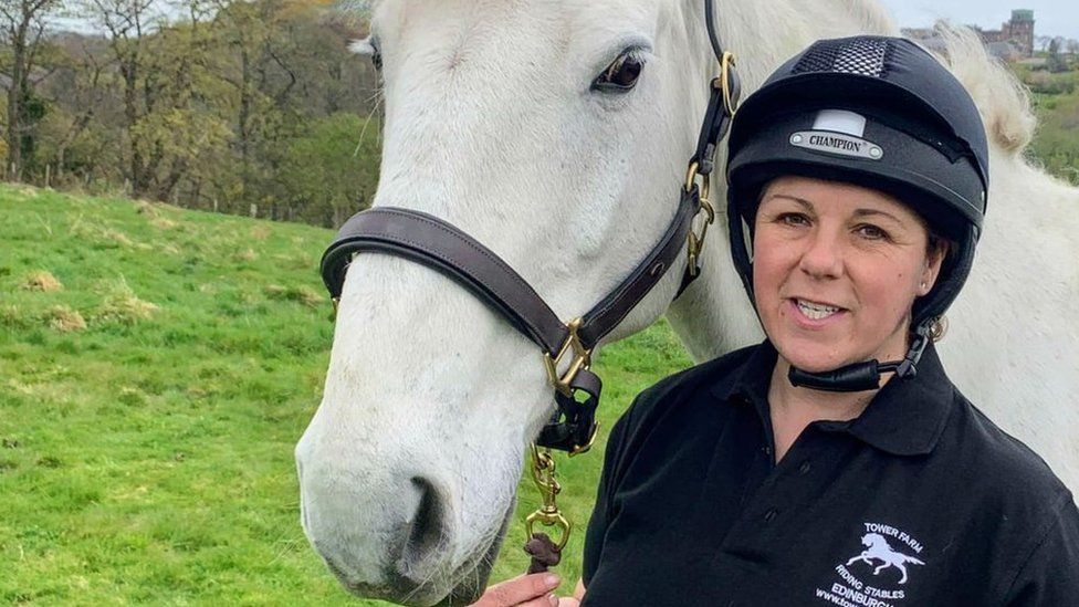 Caroline Buckle with horse