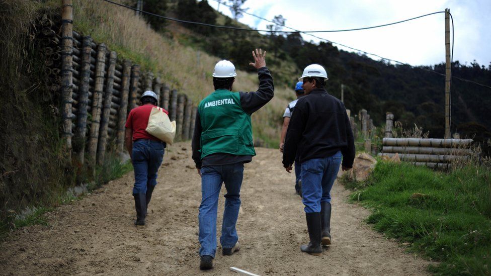 La Colosa mining project, Cajamarca, Colombia, 28 August 2017