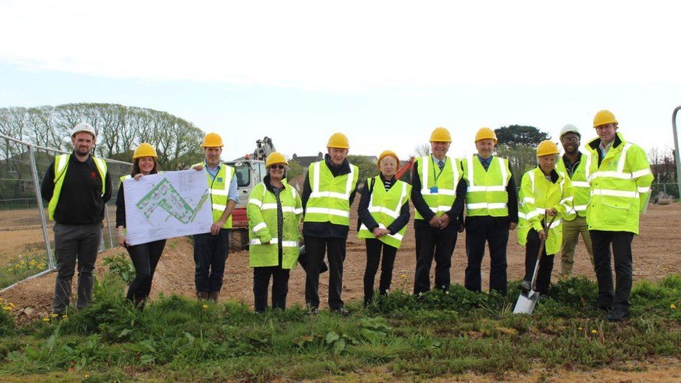 Councillors at building site