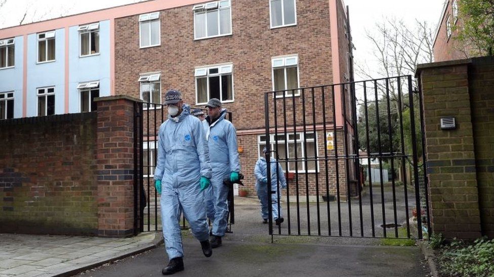 Forensic team in Streatham after the Streatham terror attack
