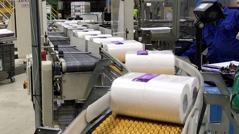 Toilet roll factory production line