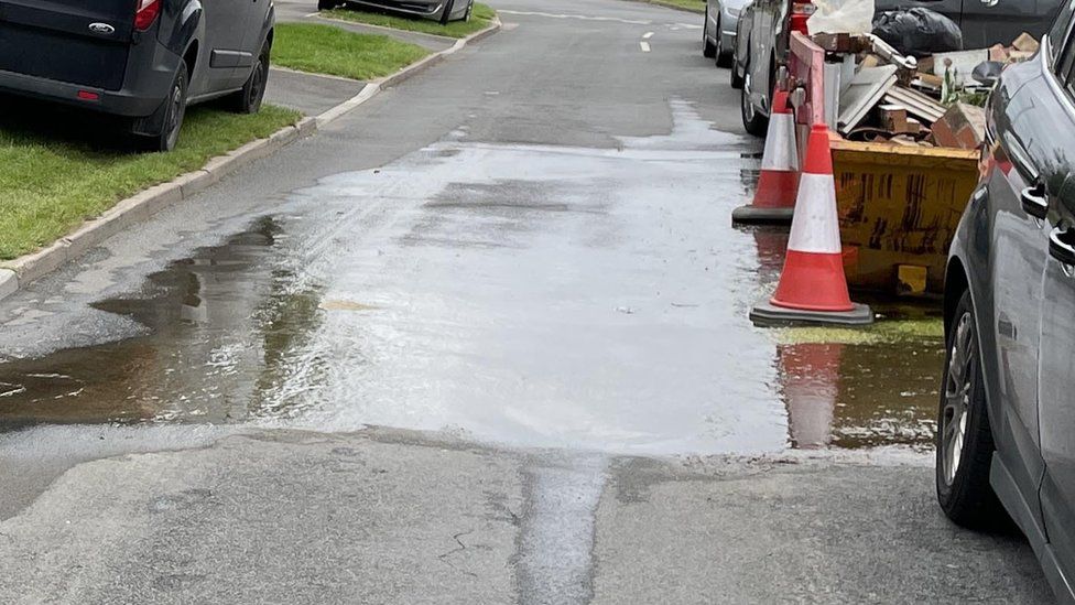 water in the road