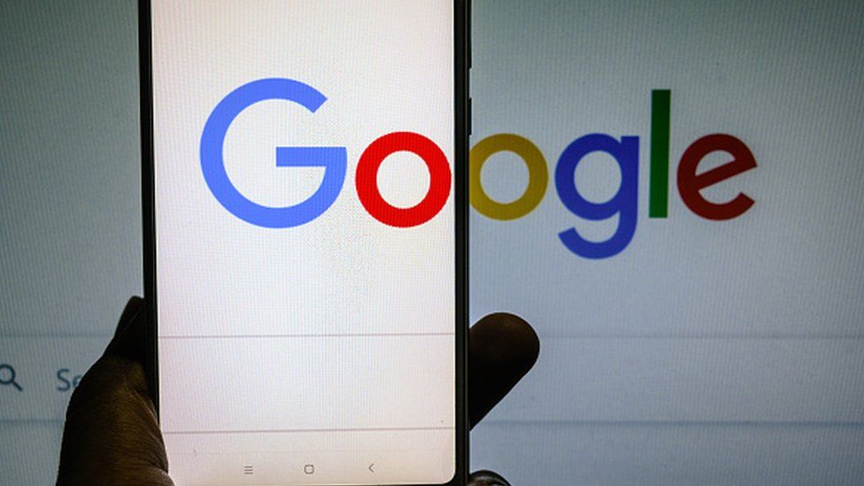 Screens displaying the Google logo