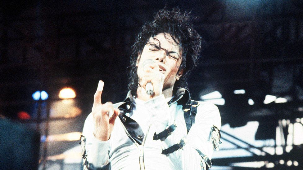Michael Jackson performing in Cardiff