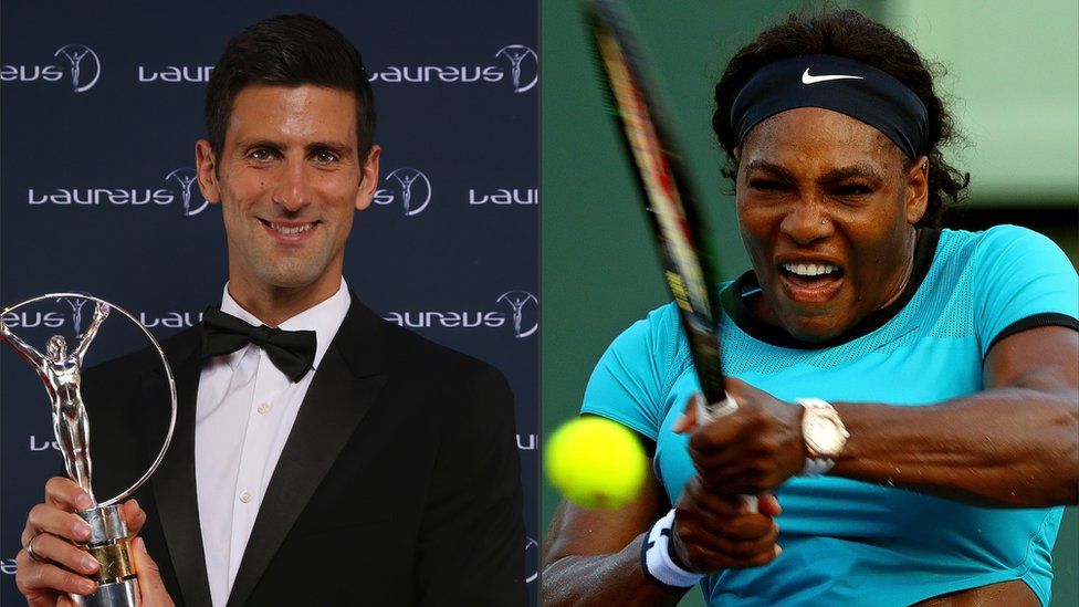 Novak Djokovic and Serena Williams