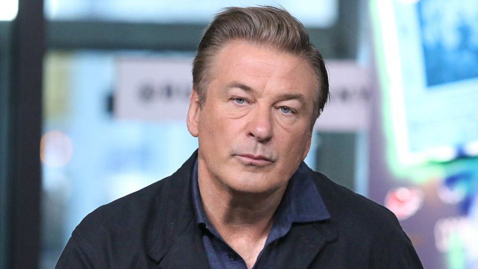 Alec Baldwin speaking during a press conference