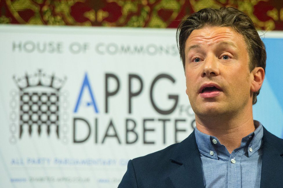 Jamie Oliver speaks at a meeting of the All Party Parliamentary Group for Diabetes, at the House of Commons, London, where he called for a tax on sugar as part of his Sugar Rush campaign