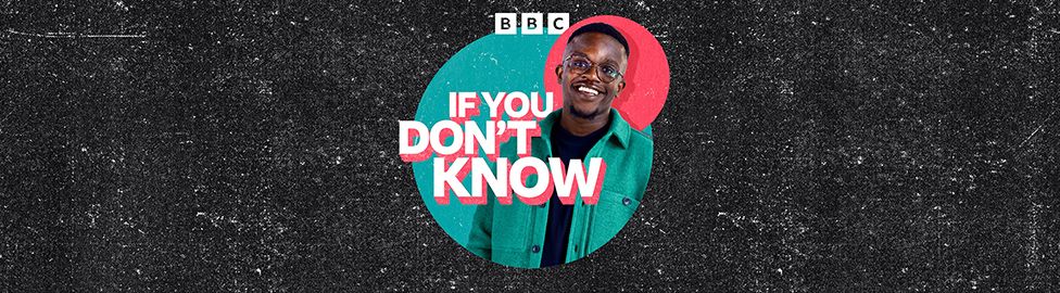 The logo of the If You Don't Know Podcast. It shows presenter, De-Graft Mensah, inside a large green circle, with a smaller red circle behind his head. De-Graft is a black man, who's smiling, wearing glasses and a green shirt jacket. In front of him, the podcast's title appears in white block capitals.