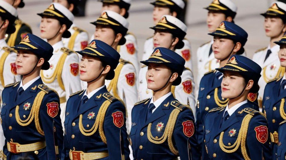 Chinese honour guard in Beijing