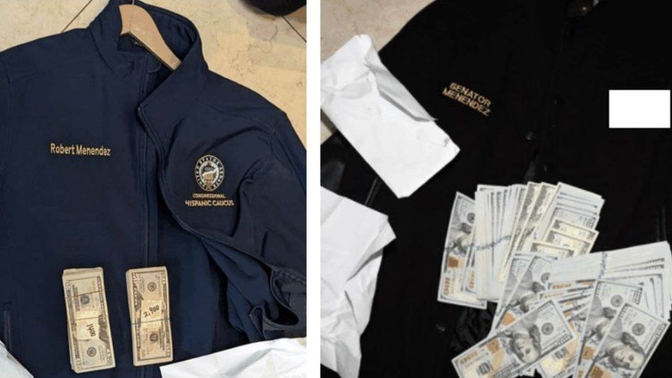 Federal agents found cash inside jackets bearing Senator Menendez's name, according to the indictment