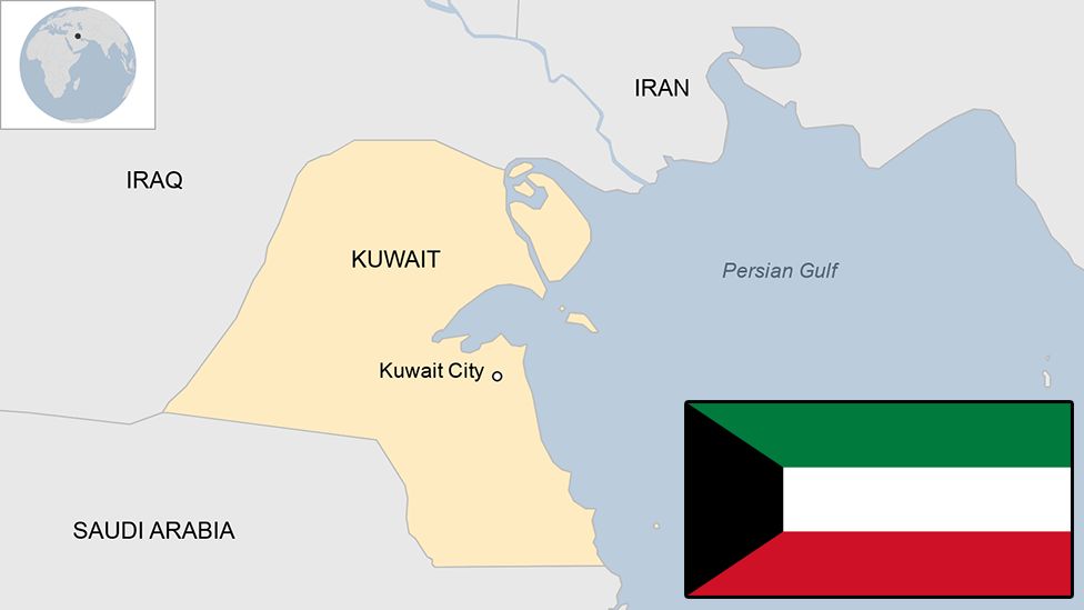map of Kuwait