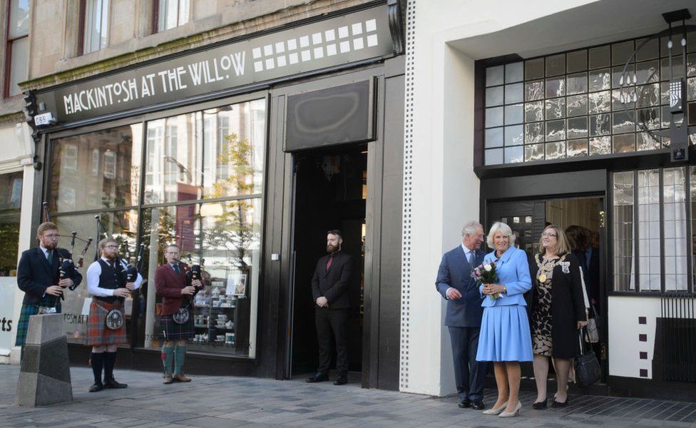 In 2018 King Charles and Queen Camilla - then the Duke and Duchess of Rothesay - visited Mackintosh at the Willow following a refurbishment