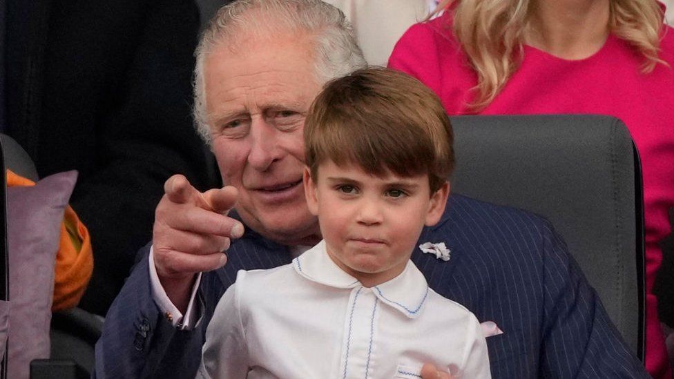 Prince Charles and his grandson, Prince Louis