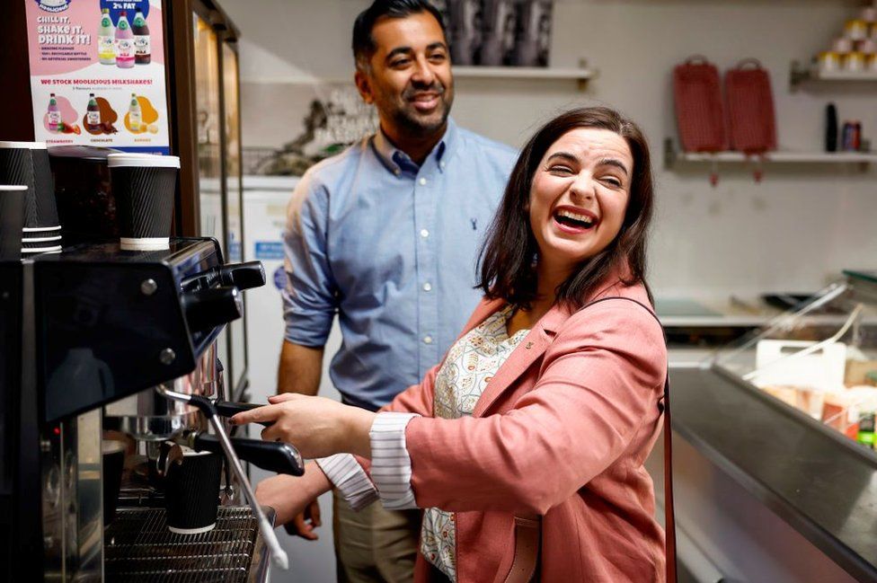 Katy Loudon and Humza Yousaf