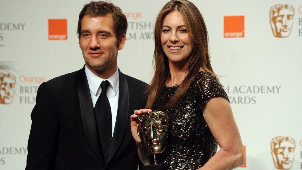 Kathryn Bigelow with Clive Owen at the 2010 Bafta Film Awards