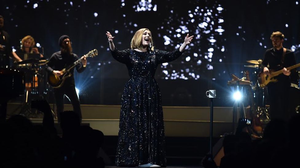 Adele plays in Belfast