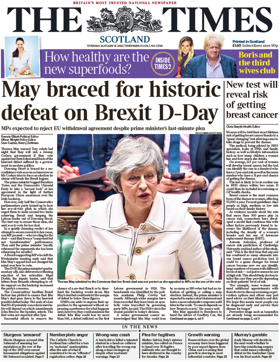 scotland-s-front-pages-brexit-vote-and-first-ministers-spat-bbc-news