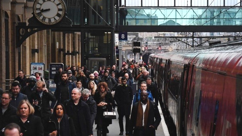 Commuters at Kings Cross