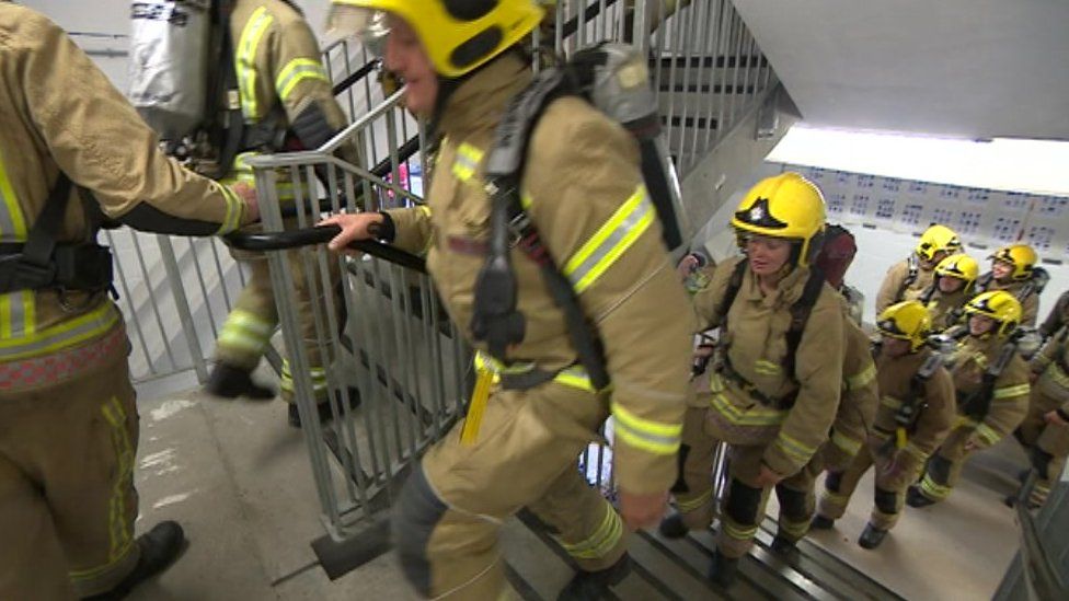 Bristol Firefighters Challenge In Tribute To 9 11 Victims BBC News
