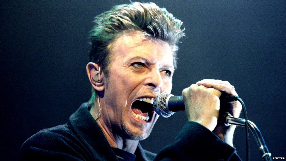 David Bowie during his concert in Vienna in 1996.