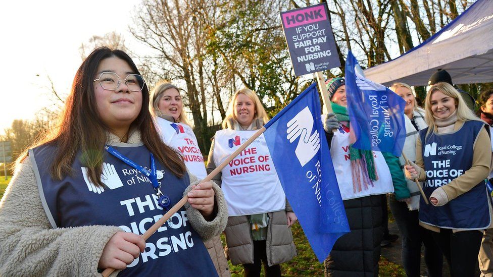 Nurses on strike