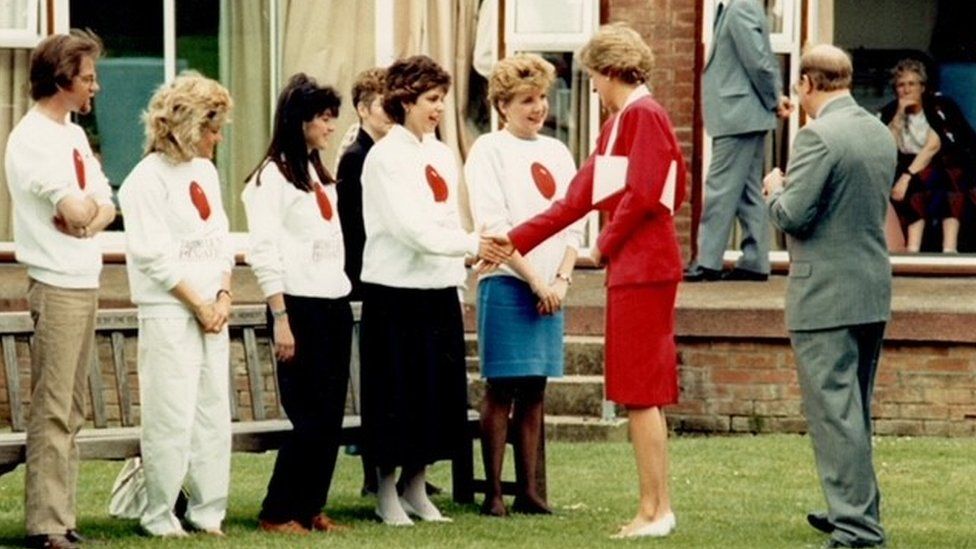 Ms Mitchell meets Princess Diana