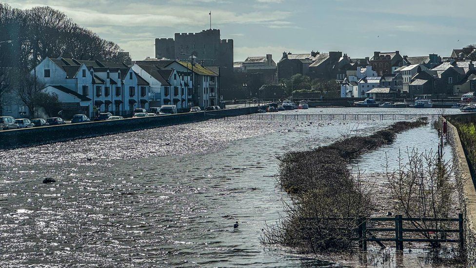 Castletown Harbour at high tide