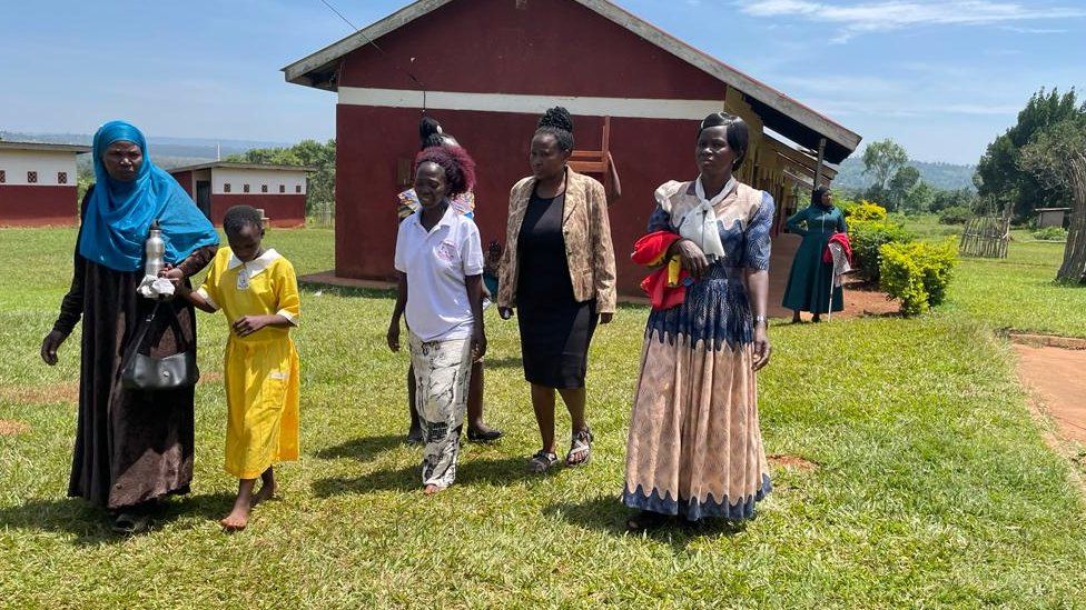 Parent gather at the school