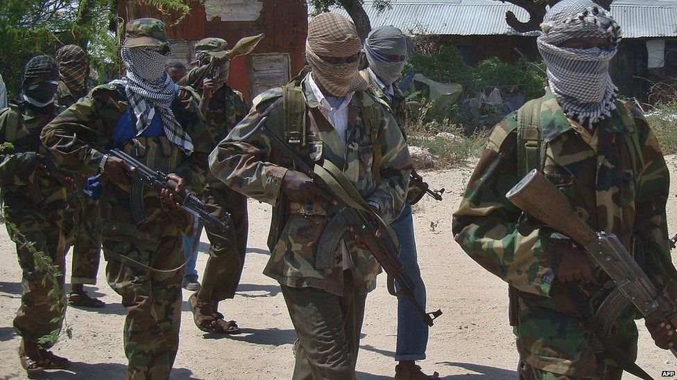 A stock photo of al-Shabab recruits in Mogadishu, Somalia