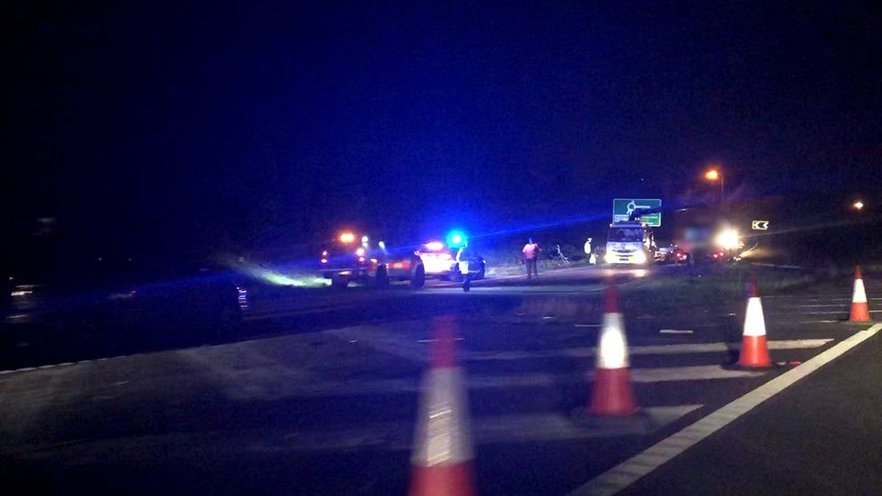 Scene of A12 Boreham crash
