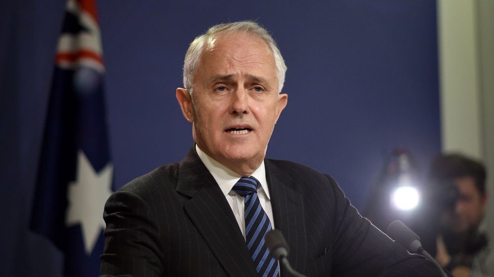 Prime Minister Malcolm Turnbull speaks to the media