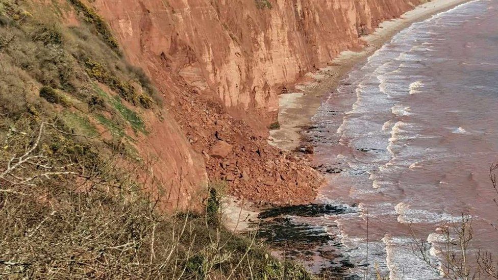 Sidmouth cliff collapse