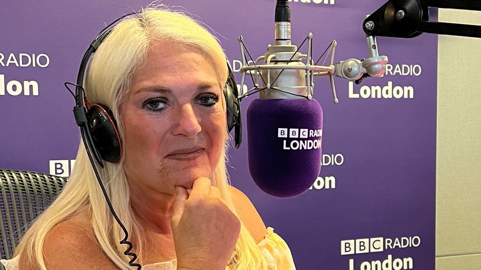 Vanessa Feltz in BBC studio 28 July 2022