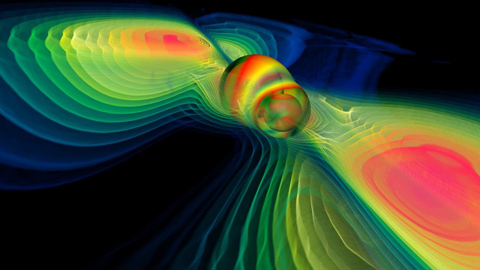 Black hole merger simulation