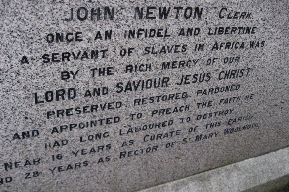 John Newton's grave in the Churchyard of St Peter and Paul, Olney