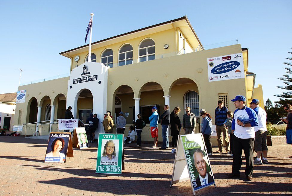 Australian polling station, Sydney, August 2010