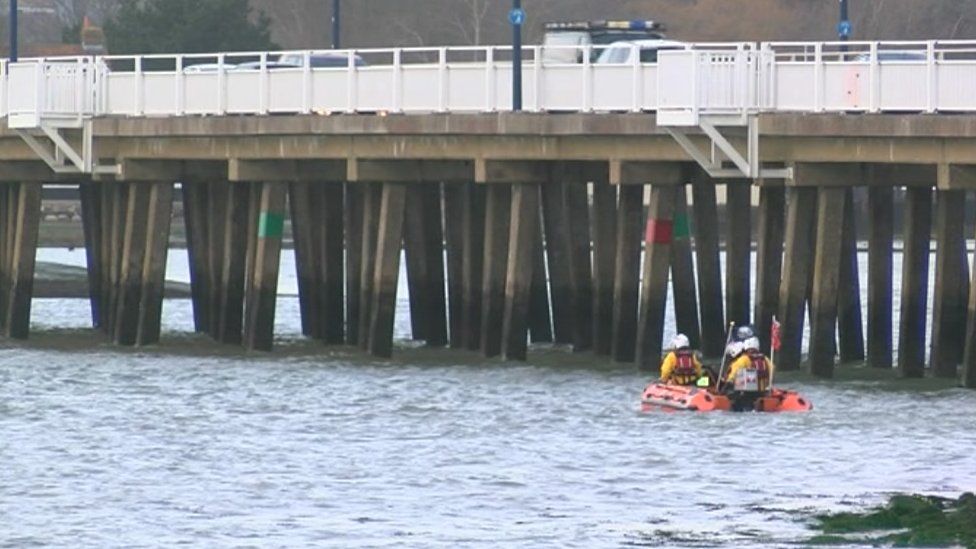 Hayling Island Woman jumped from bridge to help person in sea