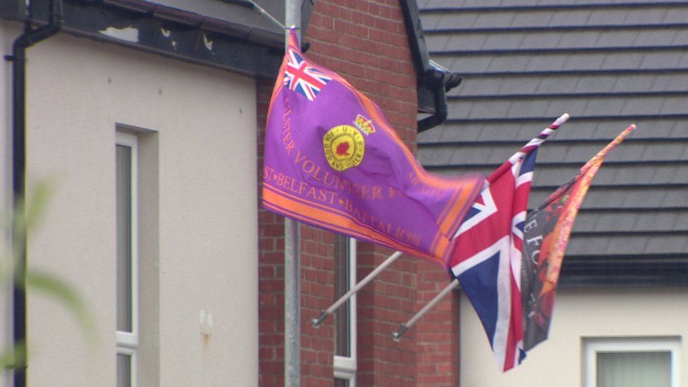 UVF flag flying in Cantrell CLose