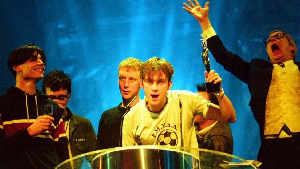 Blur at the Brit Awards in 1995