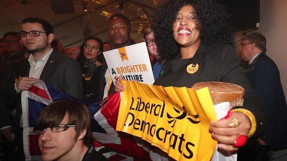 Lib Dem supporters at the launch of the party's manifesto in east London