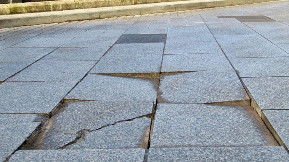 Damage to paving stones