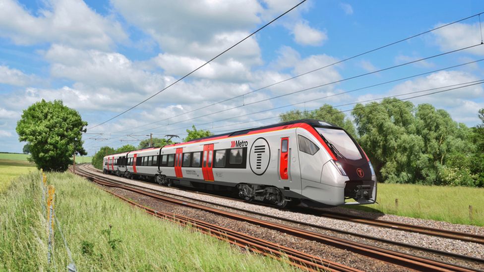 A new-look train for the South Wales Metro