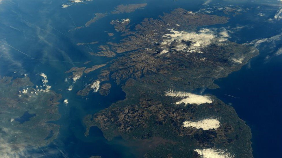 View of Scotland from space