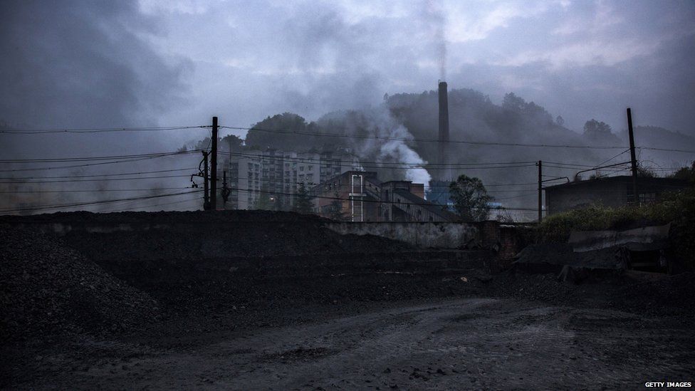 Coal-fired power station in Shixi , Sichuan province, China (March 2015)