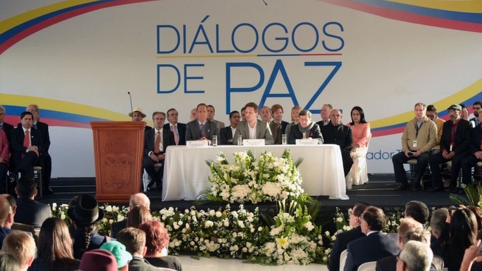 Peace talks in Quito, opening ceremony