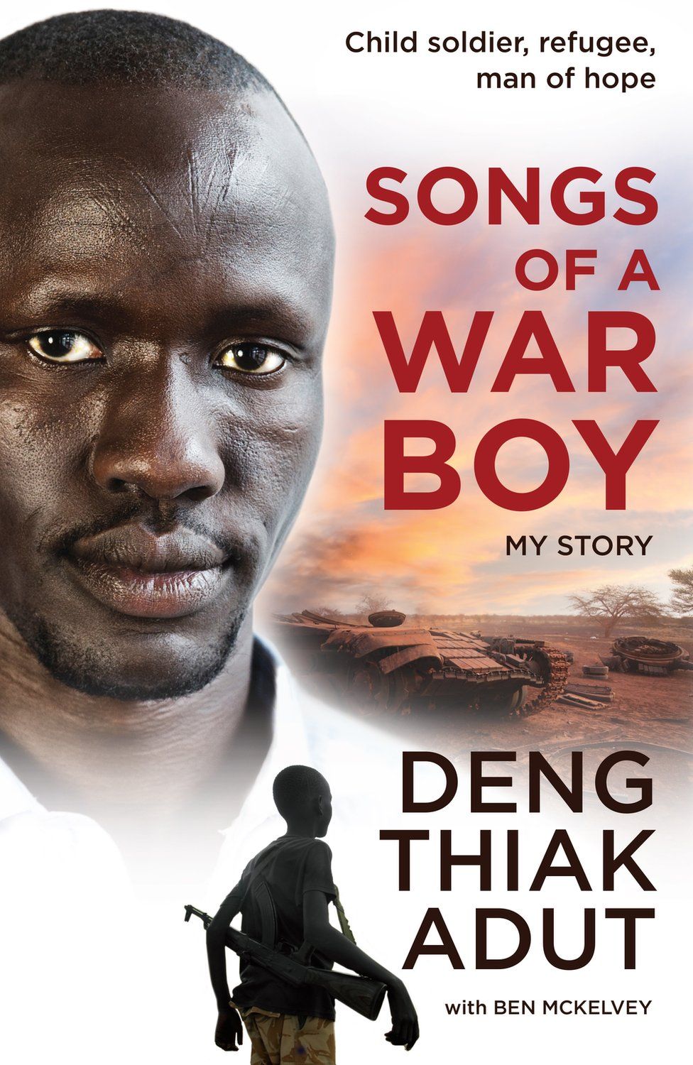 The cover image from Deng Adut's book Songs of a War Boy
