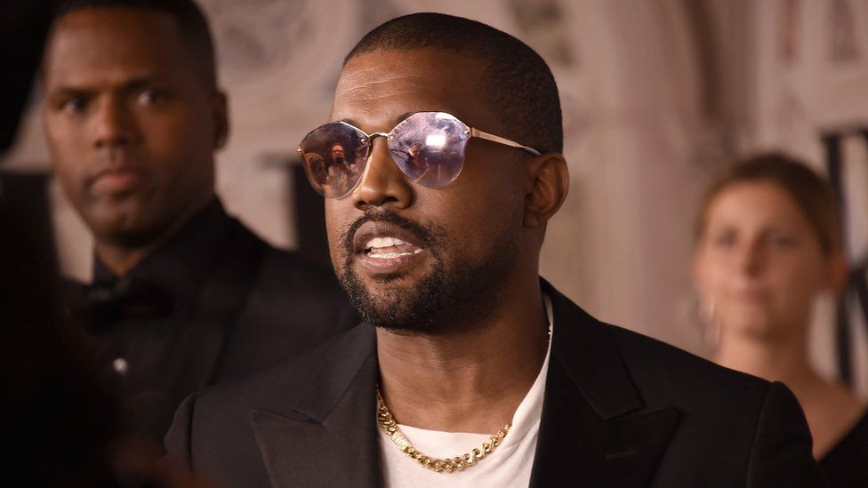 Kanye West at New York Fashion week in September 2018