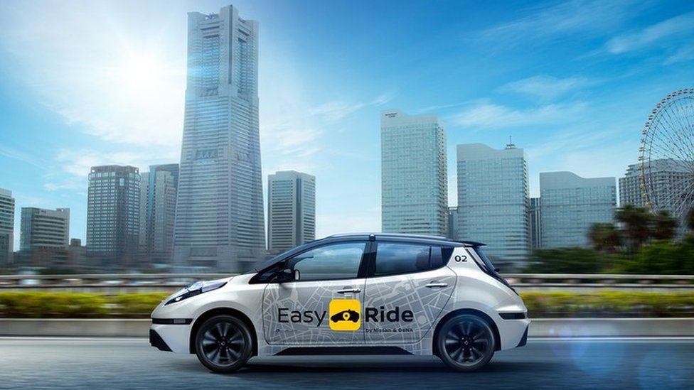 Nissan Leaf adapted as robo-taxi