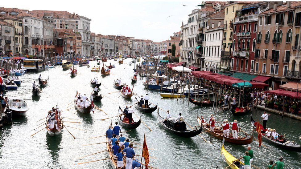 The annual regatta on Venice's Grand Canal