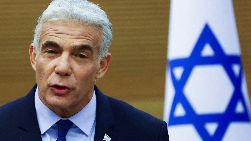 Yair Lapid speaks at the Israeli parliament (20 June 2022)